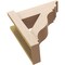 Ekena Millwork 6-in W x 16-in D x 16-in H Funston Trad Rough Cedar Woodgrain TimberThane Outlooker, Primed Tan OUTUR060X16X16FST04RCPR - alternate 5